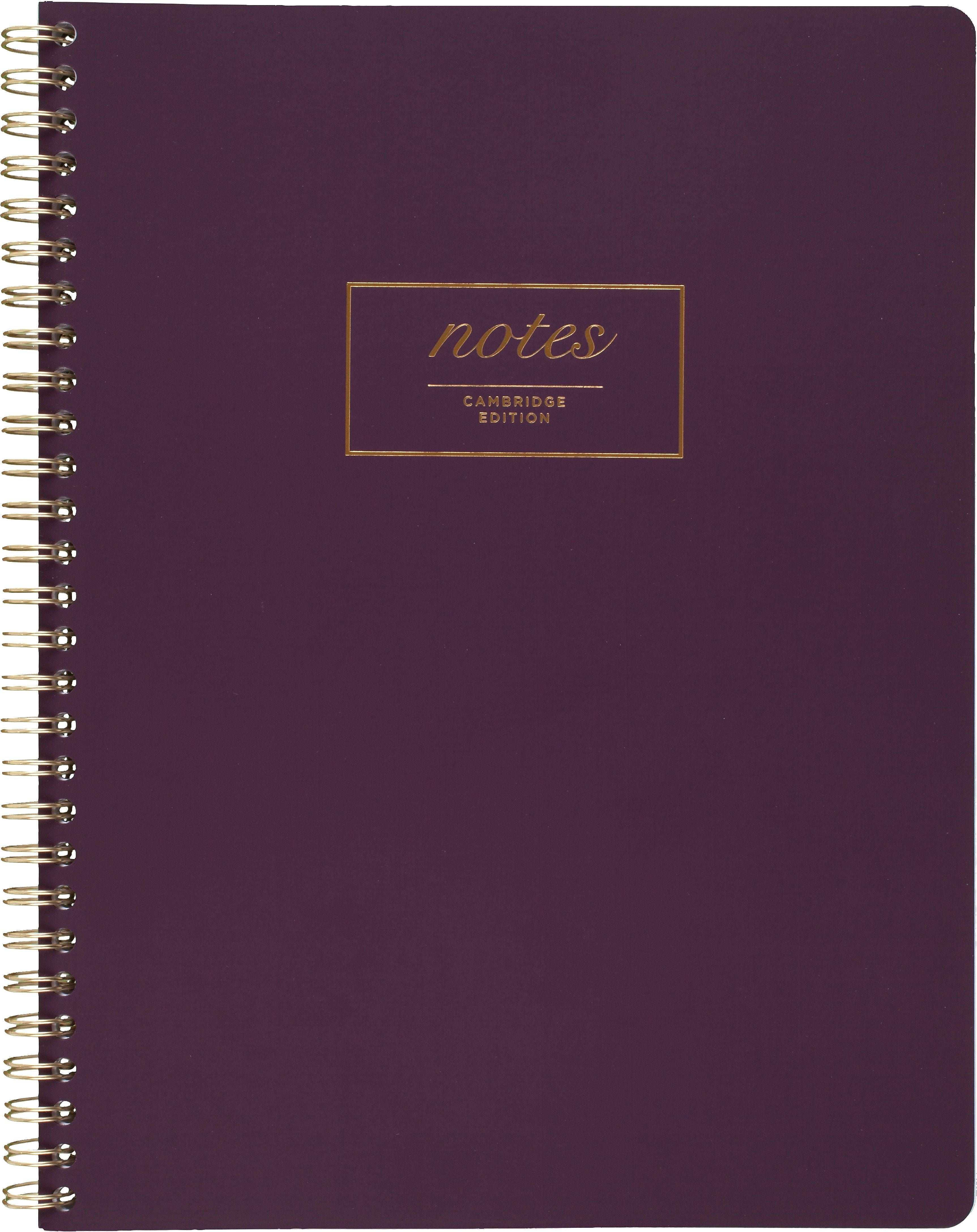 Cambridge Fashion Twinwire Business Notebook, 80 Sheets, 9-1/2" x 7-1/4", Purple (49556)
