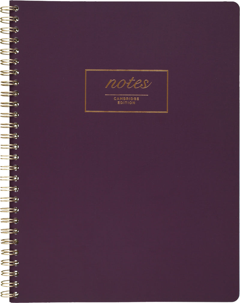 Cambridge Fashion Twinwire Business Notebook, 80 Sheets, 9-1/2" x 7-1/4", Purple (49556)