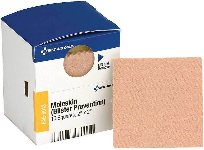 SmartCompliance 2" x 2" Moleskin Blister Adhesive Bandages, 10/Box (FAE-6013)