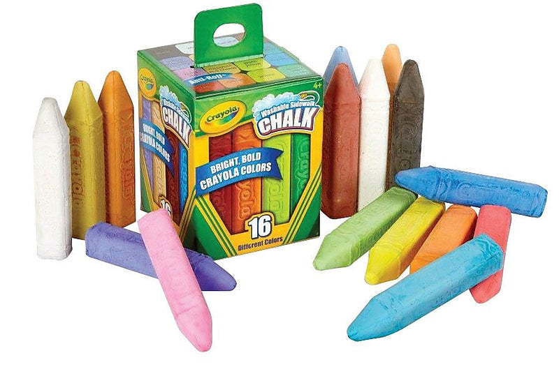 Crayola Sidewalk Chalk, Assorted Colors, 16/Box (51-2016)
