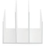 Poppin Fin 3 Compartment Plastic File Organizer, White (102742)