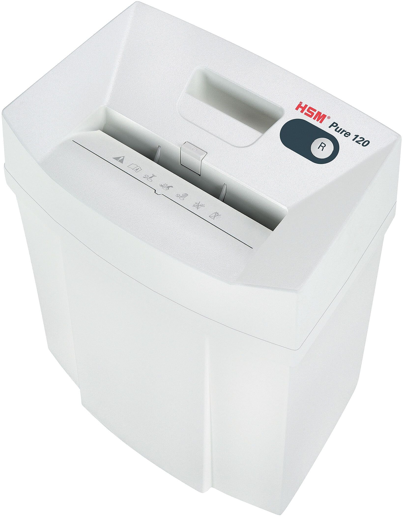 HSM Pure 120 14 Sheet Strip-Cut Shredder, White (2310113)