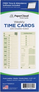 PaperCloud Weekly, Double Sided, 3 1/2 x 9, 220 pk, (TB968122)