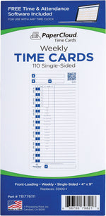 PaperCloud Weekly, Single Sided, 4 x 9, 110 pk, (TB776111)