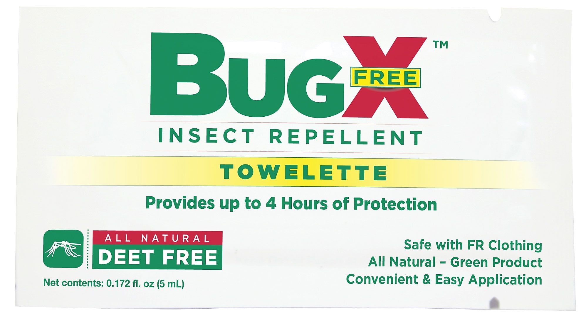 BUGX  Deet-Free Insect Repellent Wipes, 300/Box