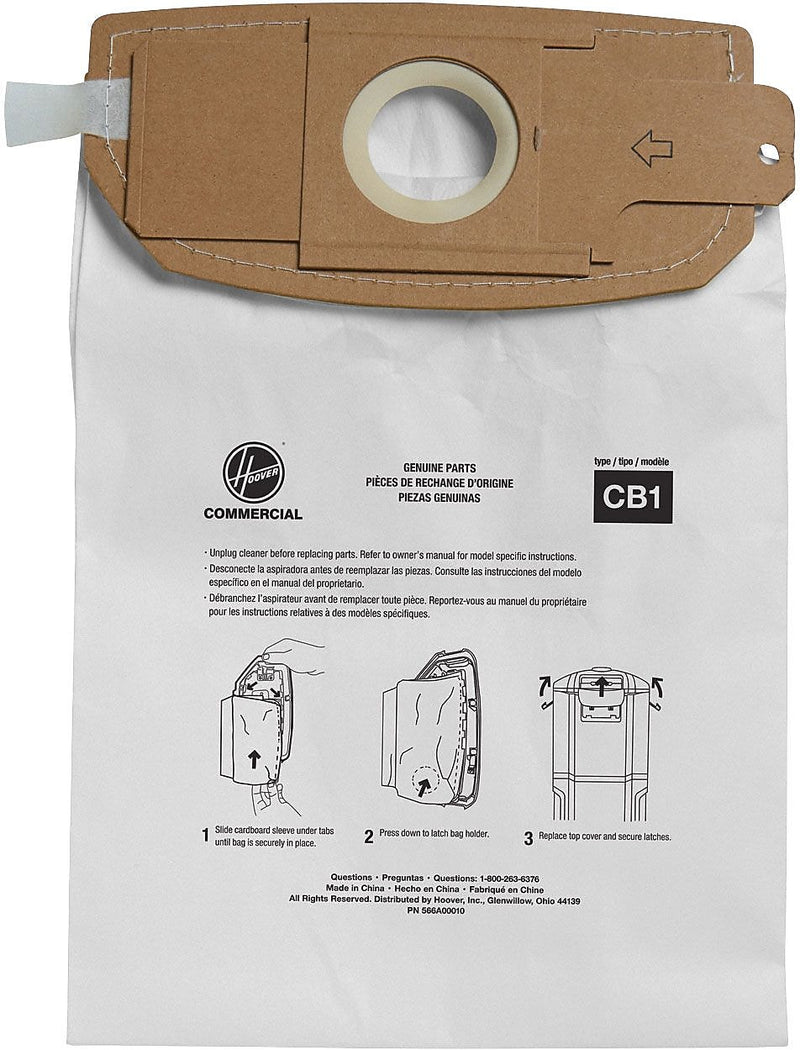 Hoover HushTone Backpack Disposable Vacuum Bags (AH10173)