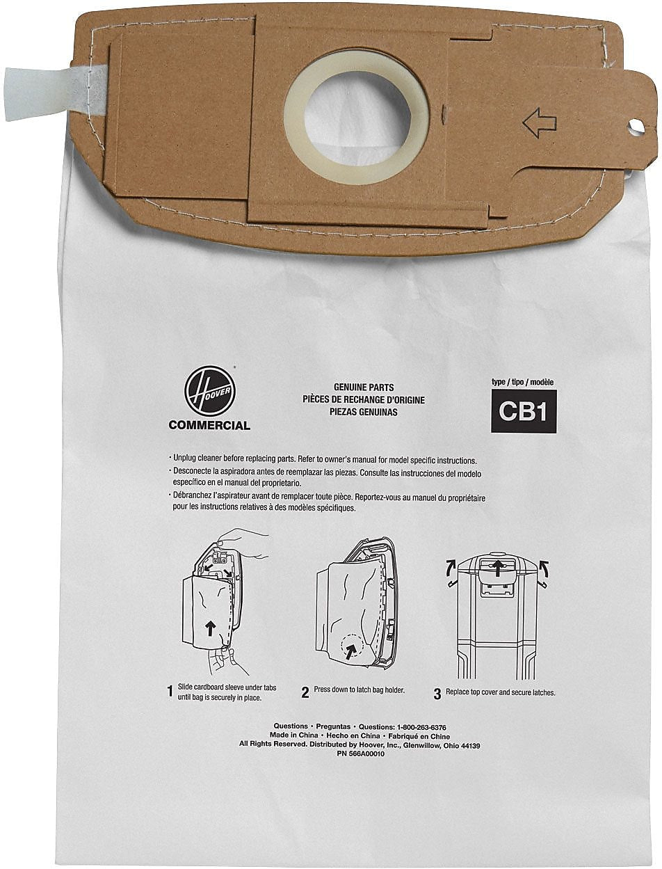 Hoover HushTone Backpack Disposable Vacuum Bags (AH10173)