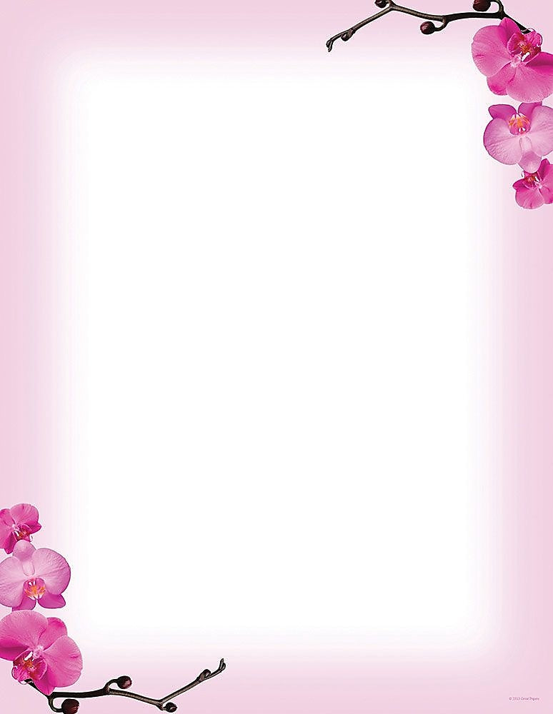 Great Papers! Pink Orchids Letterhead 8.5" x 11" 80 count (2013191)