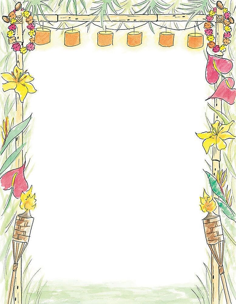Great Papers! Luau Letterhead, Multicolor, 80/Pack (2014261)