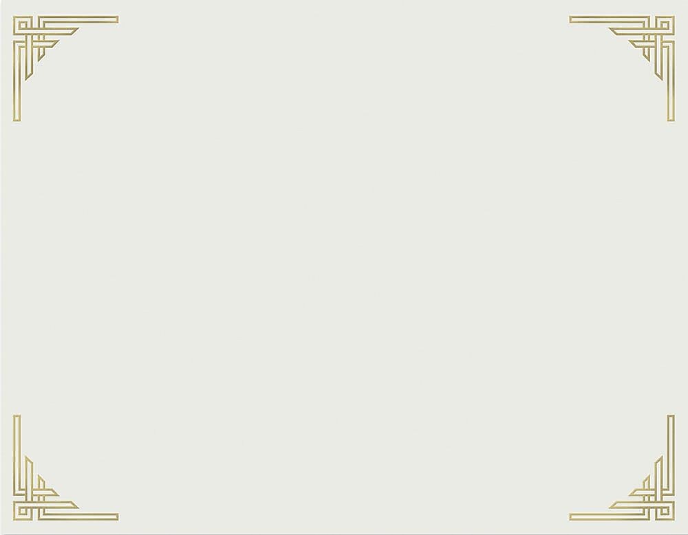 Great Papers Certificates, 8.5" x 11", Gold, 12/Count (963008)