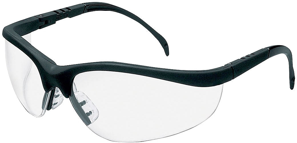Crews Klondike® Safety Glasses, Black, Clear, Anti-Fog, 1 Each