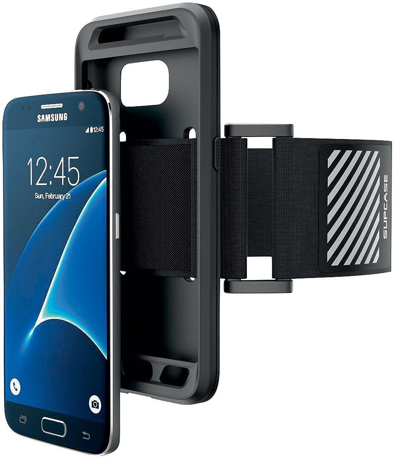 SUPCASE Easy Fitting Sport Armband and Flexible Case Combo for Samsung Galaxy S7 - Black