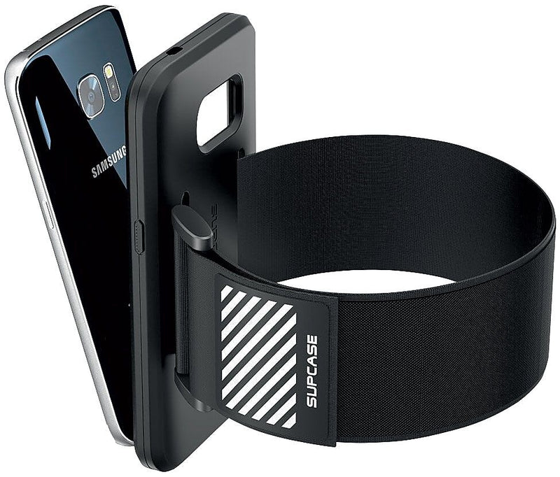 SUPCASE Easy Fitting Sport Armband and Flexible Case Combo for Samsung Galaxy S7 - Black