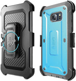 SUPCASE Unicorn Beetle Series Pro Fullbody Protection Case with Screen Protector & Holster for Samsung Galaxy S7 Edge, Blue