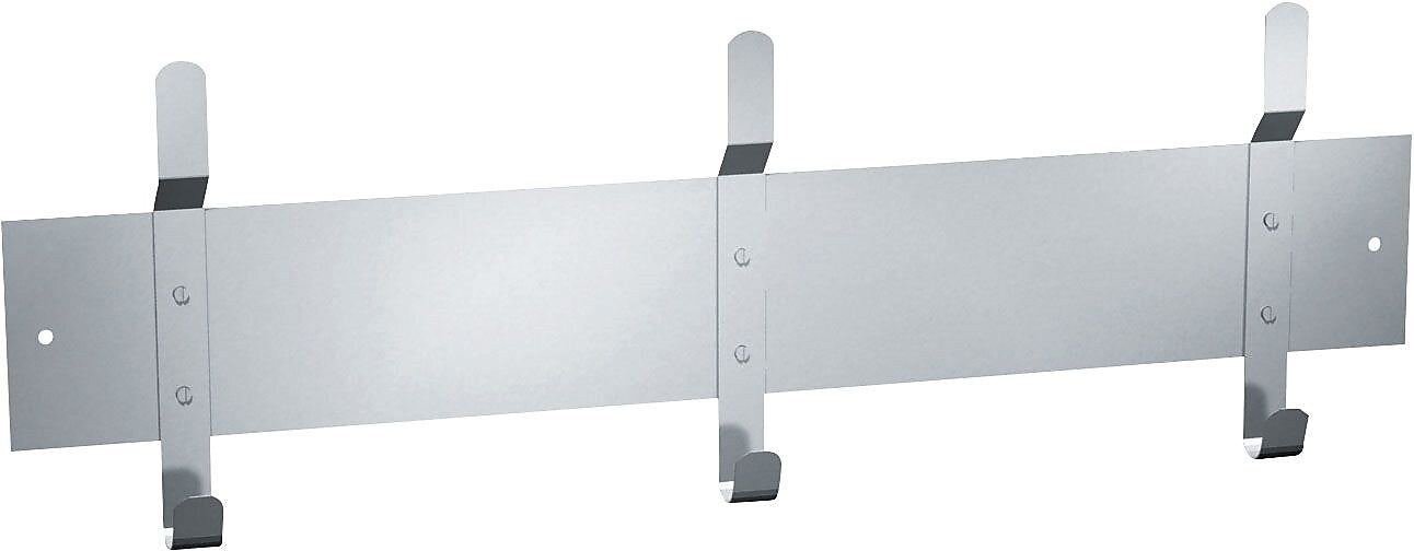 ASI® Utility Hook Strip W/ 3 Separate Hooks, Stainless Steel, 26"W