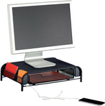 Safco Onyx Powered Monitor Stand, Black (3230BL)