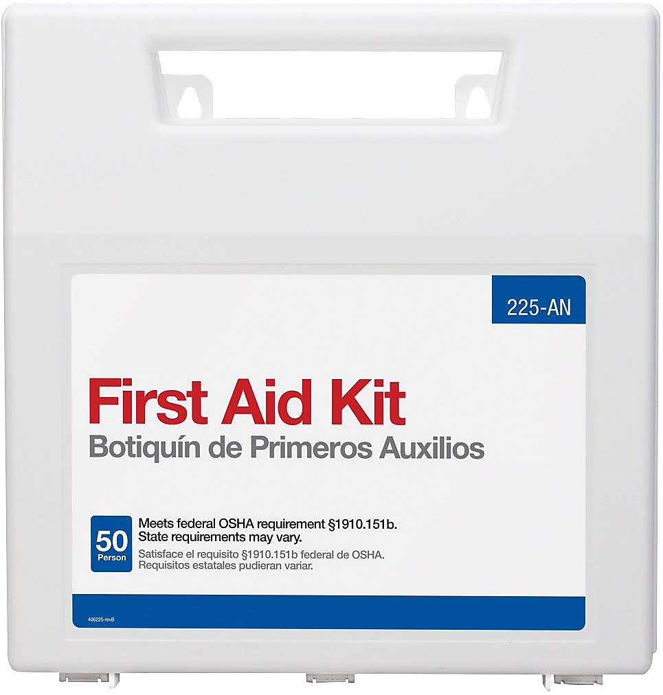 First Aid Only Plastic First Aid Kit, 50 People, 196 Pieces (225-AN)