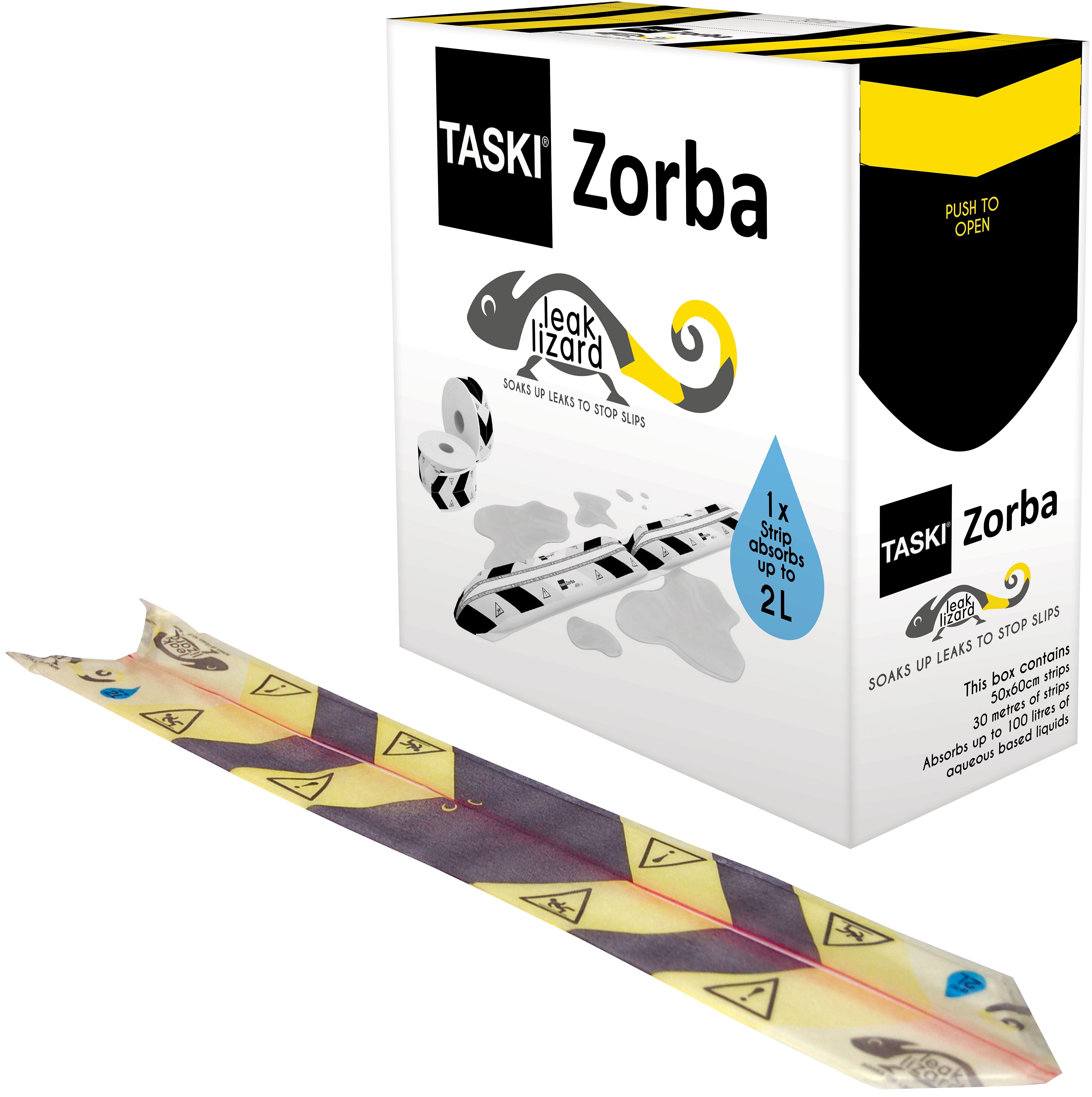 Zorba Leak Lizard Absorbent Strip, 23.6" Strips, 50/CT
