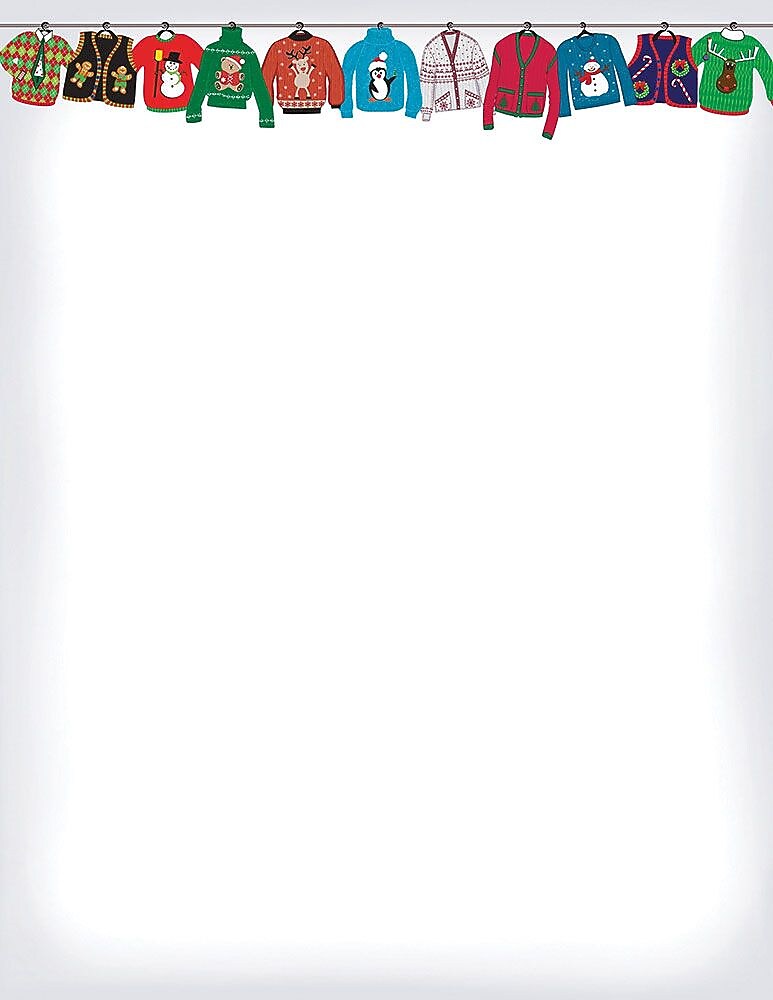 Great Papers! Holiday Stationery 8.5" x 11" Holiday Sweater 80 count (2015097)