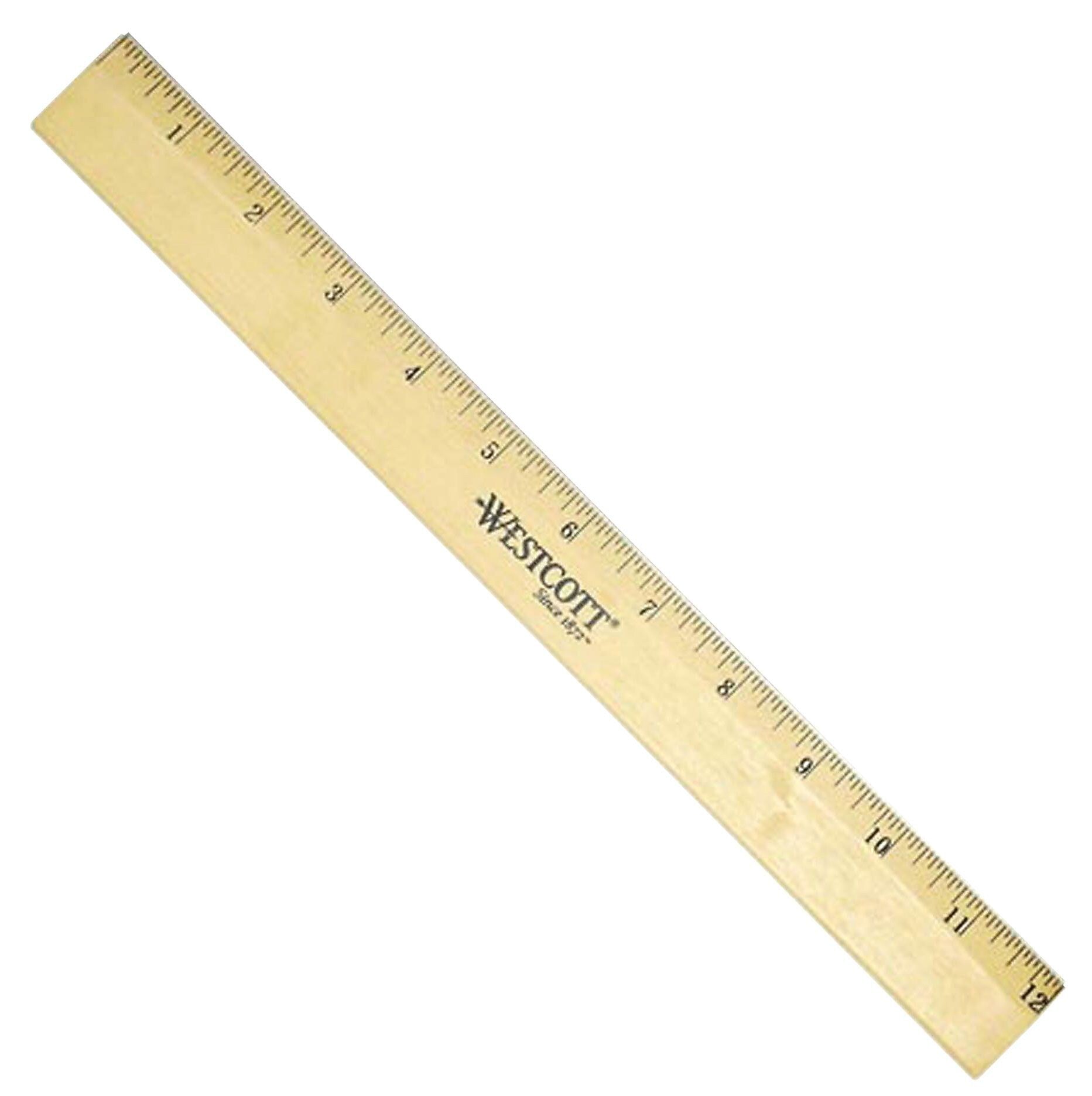 Westcott 12" Wood Standard Ruler (05011/55280)