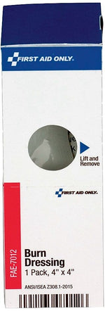 SmartCompliance First Aid Only Burn Dressing, 4" x  4", 24/Box (FAE-7012)