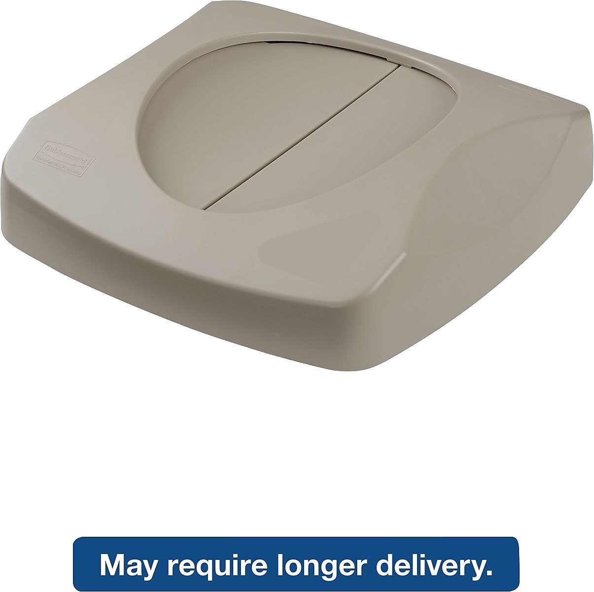 Rubbermaid® Untouchable® Waste Container Lids, Square, Swing Top, Grey, Fits 23-Gallon Containers