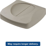 Rubbermaid® Untouchable® Waste Container Lids, Square, Swing Top, Grey, Fits 23-Gallon Containers