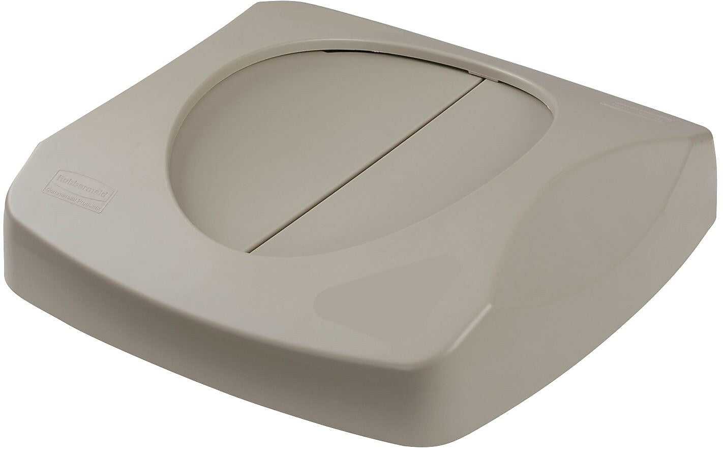 Rubbermaid® Untouchable® Waste Container Lids, Square, Swing Top, Grey, Fits 23-Gallon Containers