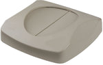 Rubbermaid® Untouchable® Waste Container Lids, Square, Swing Top, Grey, Fits 23-Gallon Containers