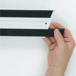 Rubbermaid Hook & Loop Replacement Strips, 1 1/10w x 18l, Black