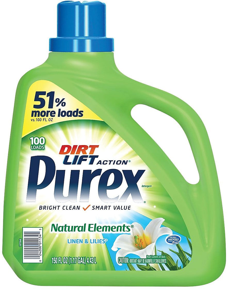 Purex HE Liquid Laundry Detergent, 100 Loads, 150 oz., 4/Carton (DIA01134)