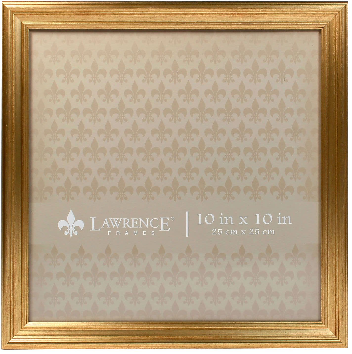 Lawrence Frames 10x10 Sutter Burnished Gold Picture Frame