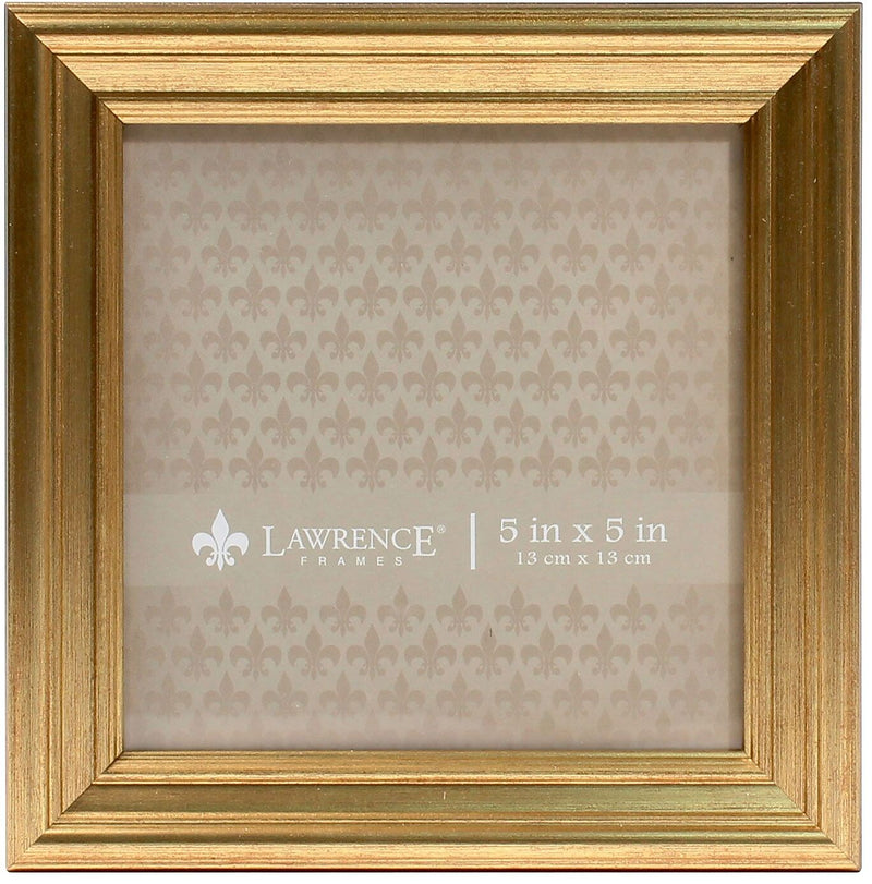 Lawrence Frames 5x5 Sutter Burnished Gold Picture Frame