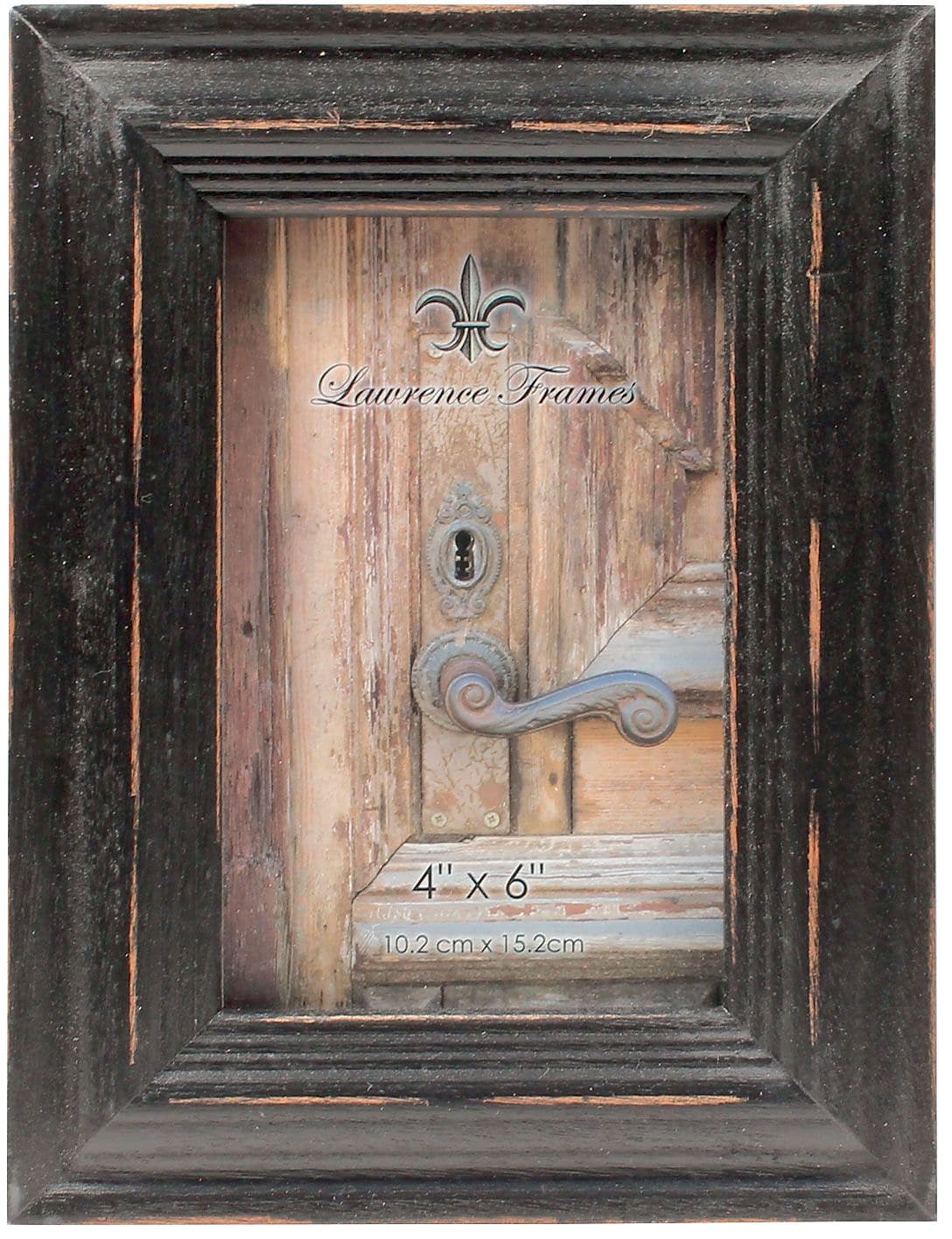 Lawrence Frames 4x6 Weathered Black Wood Picture Frame