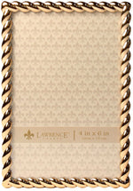 Lawrence Frames 4x6 Golden Rope Picture Frame