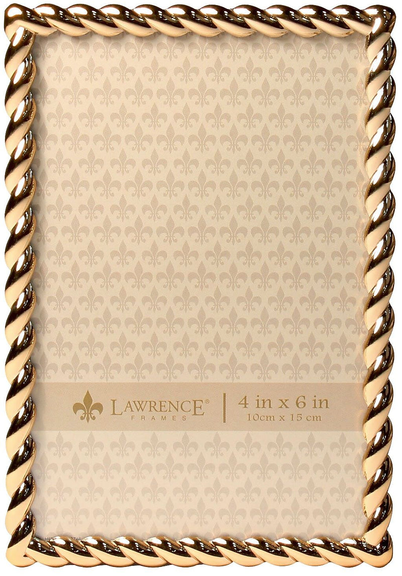 Lawrence Frames 4x6 Golden Rope Picture Frame