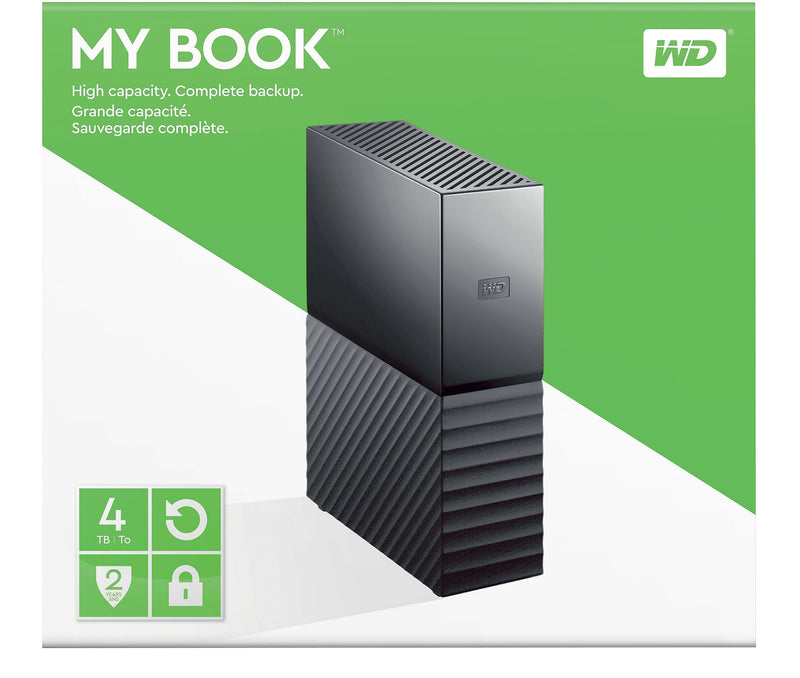 WD My Book, 4TB USB 3.0 External Hard Drive, Black (WDBBGB0040HBK)