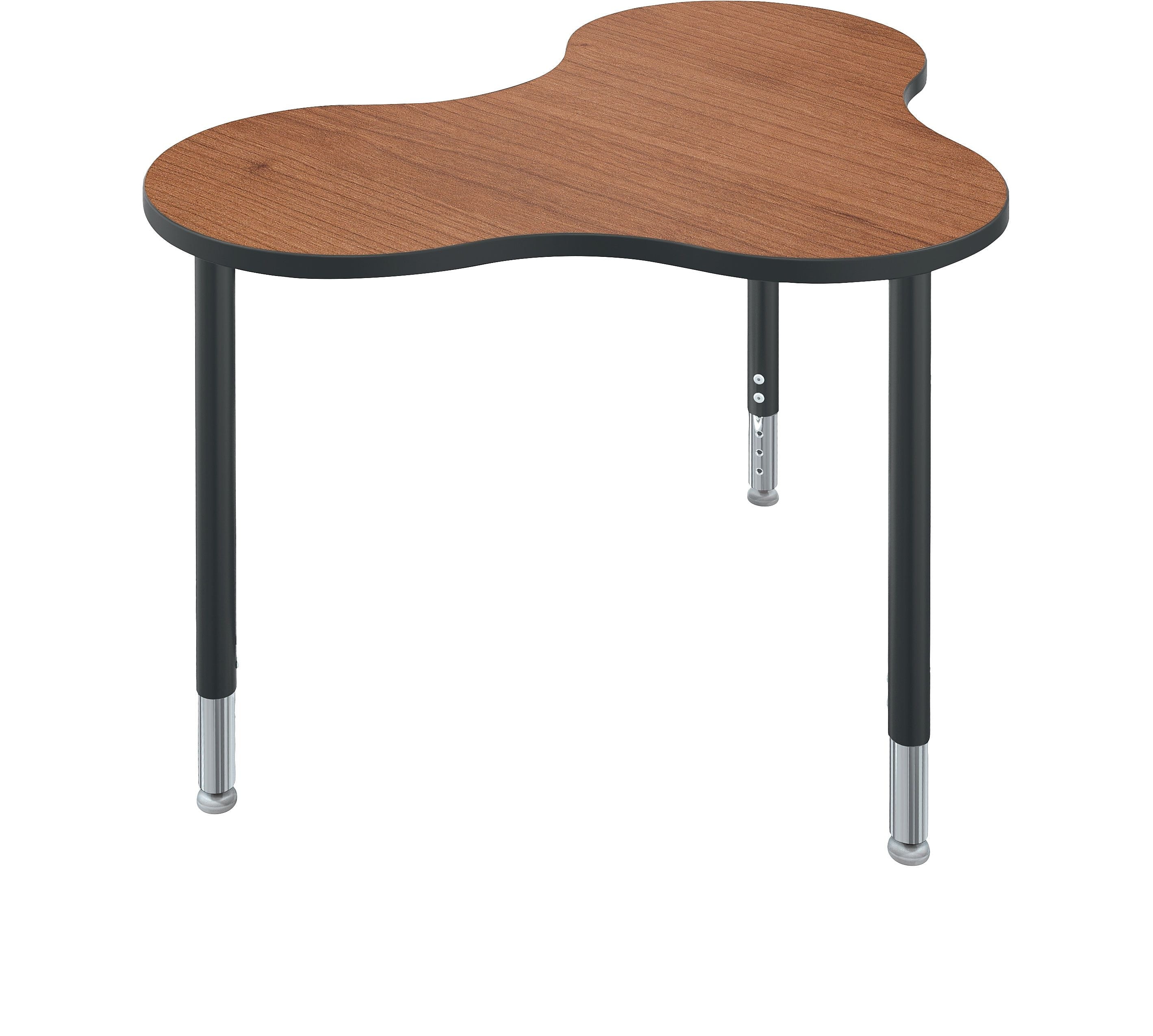 Balt Cloud 9 Configurable Table System, Amber Cherry Top, Black Legs, 22" - 32"H x 47.9"W x 33.87"D