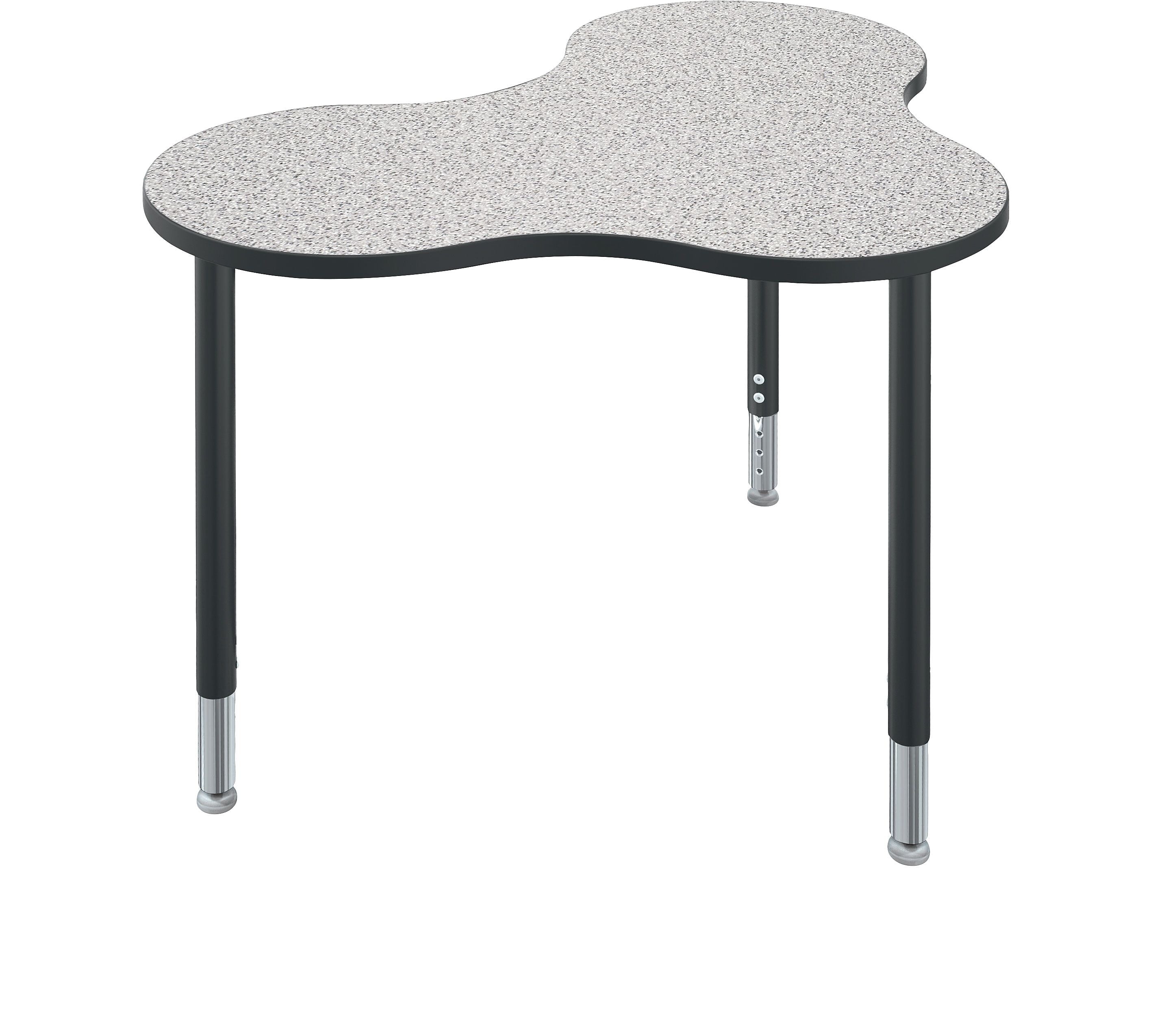Balt Cloud 9 Configurable Table System, Gray Nebula Top, Black Legs, 22" - 32"H x 47.9"W x 33.87"D