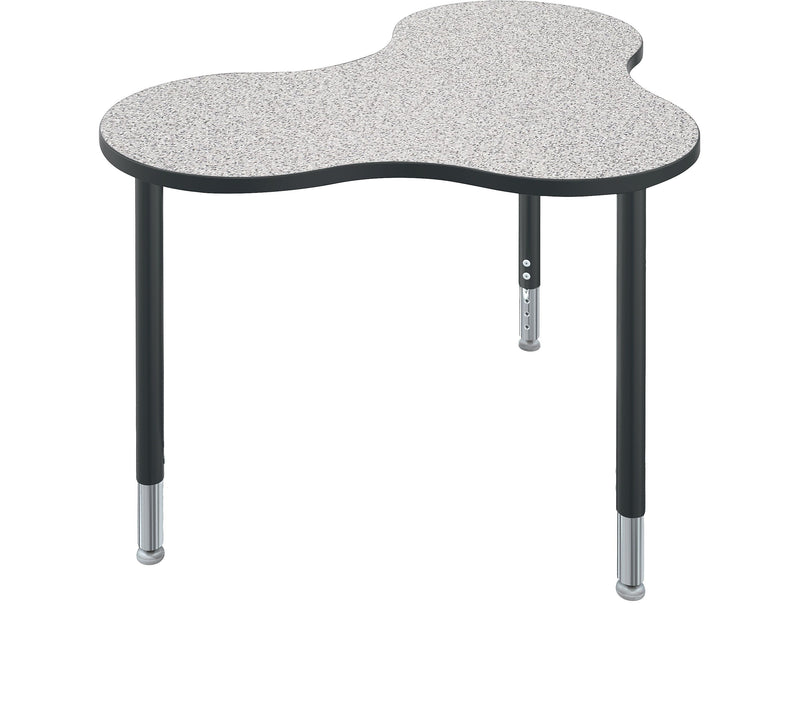 Balt Cloud 9 Configurable Table System, Gray Nebula Top, Black Legs, 22" - 32"H x 47.9"W x 33.87"D