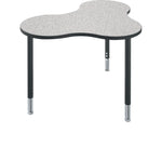 Balt Cloud 9 Configurable Table System, Gray Nebula Top, Black Legs, 22" - 32"H x 55.5"W x 39.25"D