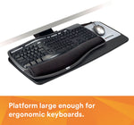 Easy Adjust Standard Keyboard Tray, 25-1/2w x 12d, Black