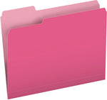 Pendaflex Recycled File Folder, 1/3-Cut Tab, Assorted, Letter Size, Pink/Light Pink, 100/Box (152 1/3 PIN)