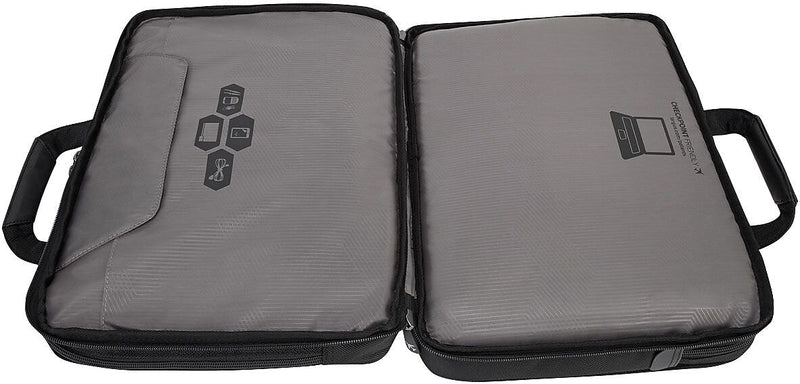 Targus Zip-Thru Laptop Briefcase, Black Nylon (CUCT02UA14S)
