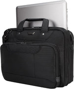 Targus Zip-Thru Laptop Briefcase, Black Nylon (CUCT02UA14S)