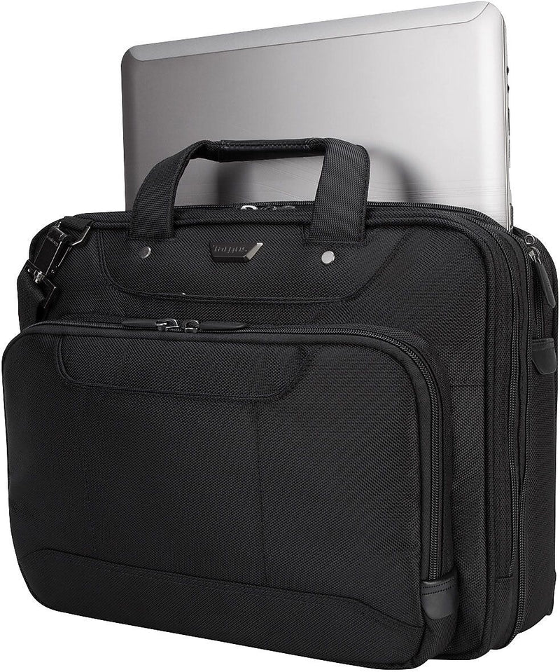 Targus Zip-Thru Laptop Briefcase, Black Nylon (CUCT02UA14S)