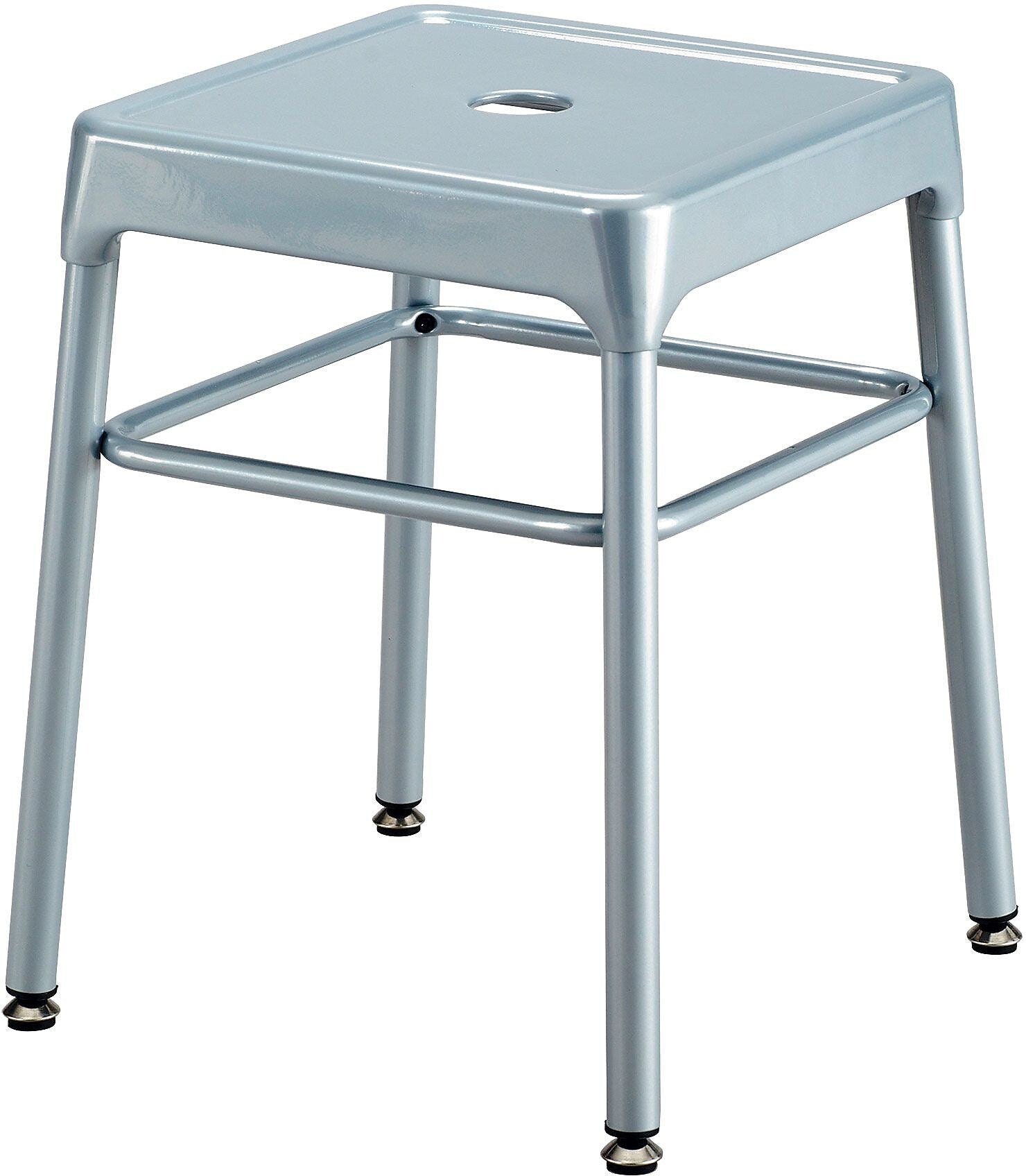 Safco® Steel Guest Stool, Silver
