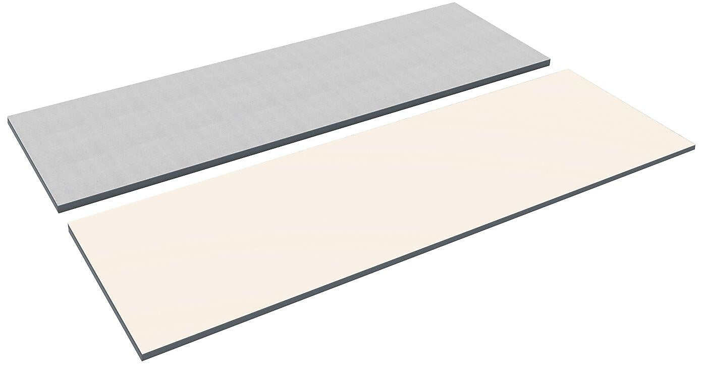 Alera® Reversible Laminate Table Top, Rectangular, 72w x 24d, White/Gray