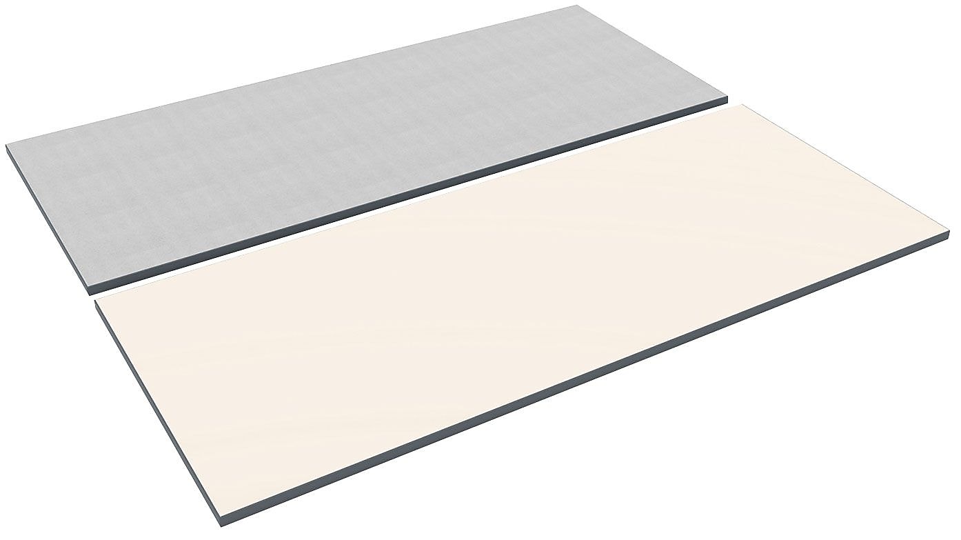 Alera® Reversible Laminate Table Top, Rectangular, 72w x 30d, White/Gray
