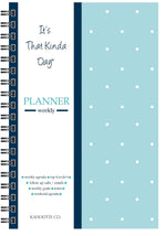 Kahootie Co Weekly Planner, 6" x 9", Teal Polka Dot (ITKWTPD)